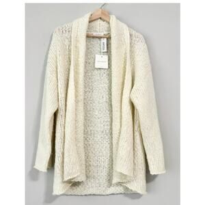 The Group Aritzia Womens Open Wool Blend Cardigan Size S White Boho Capsule USED